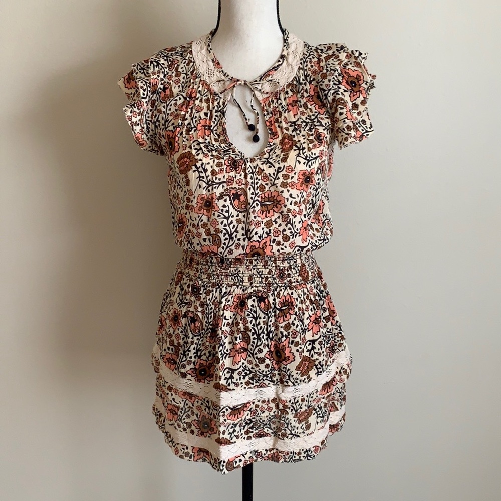 Saylor Floral Paisley Mini Dress